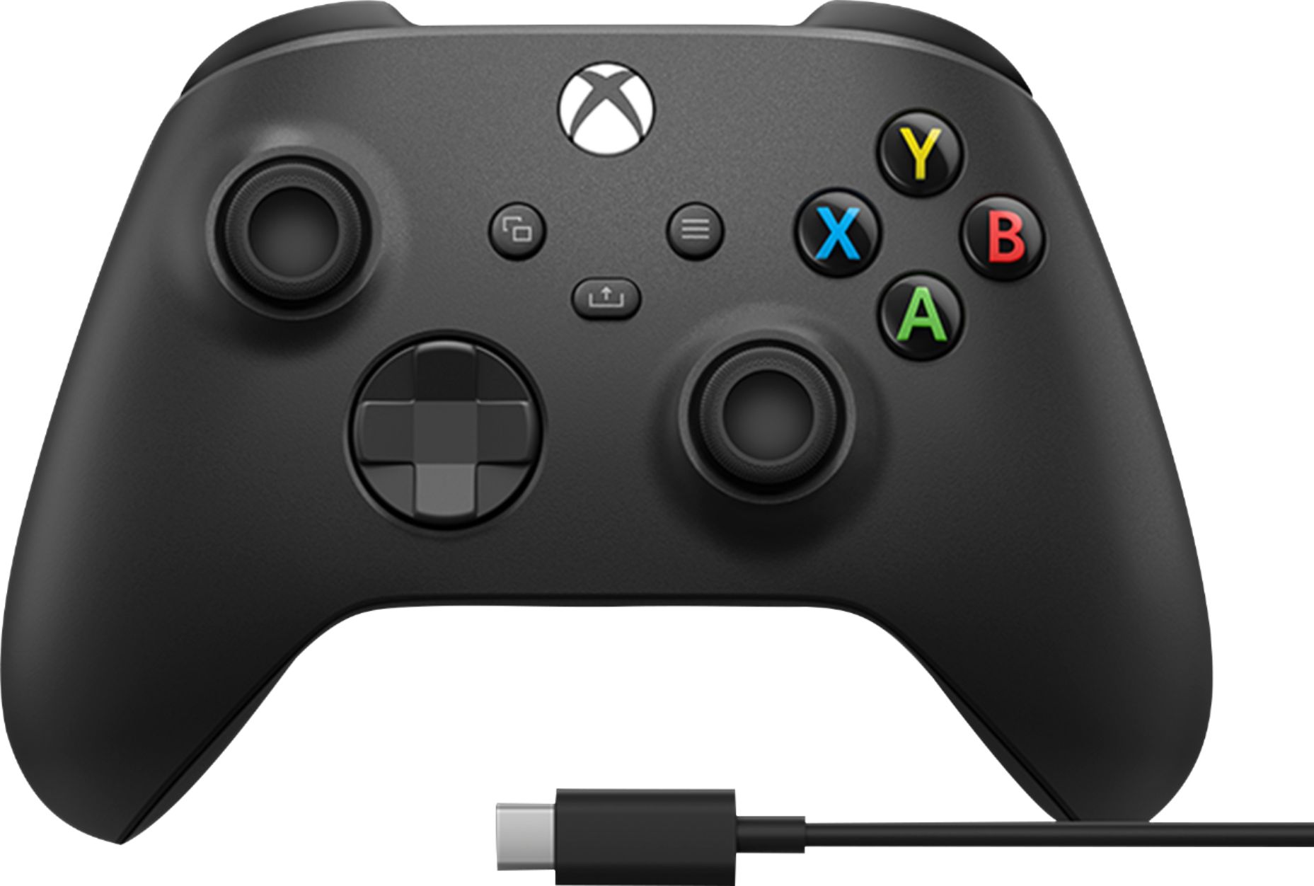 Microsoft - Controller for Xbox Series X|S, and Xbox One + USB-C® Cable (Latest Model) - Black