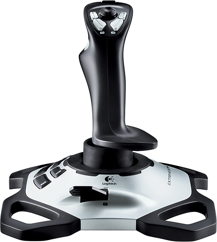 Logitech - Extreme 3D Pro Gaming Joystick - Silver/Black